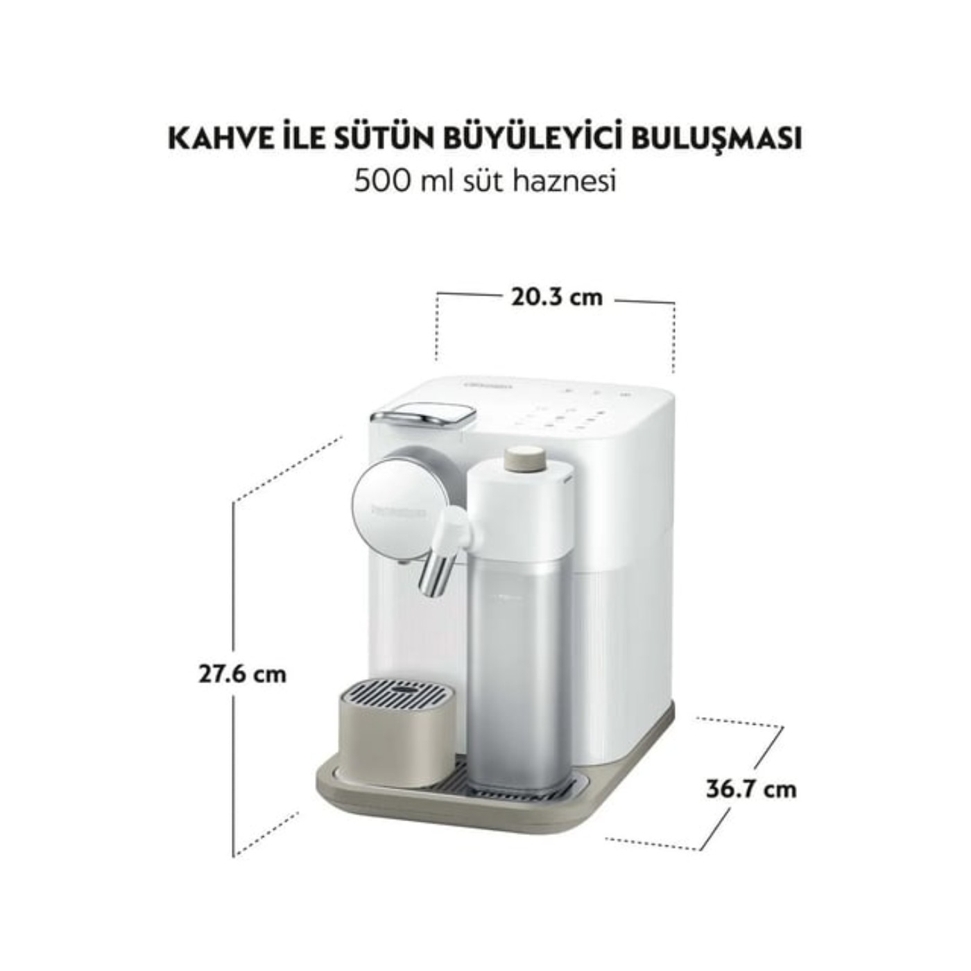 Nespresso F541 Gran Lattissima White Kapsül Kahve Makinası - Koç Pazarlama